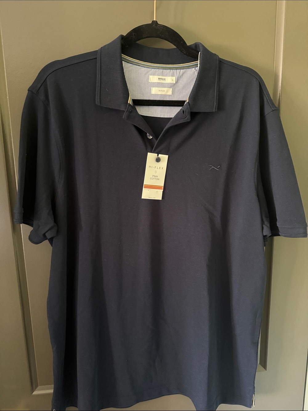 Men’s NWT Brax Polo Shirt - Pima Cotton - XL
